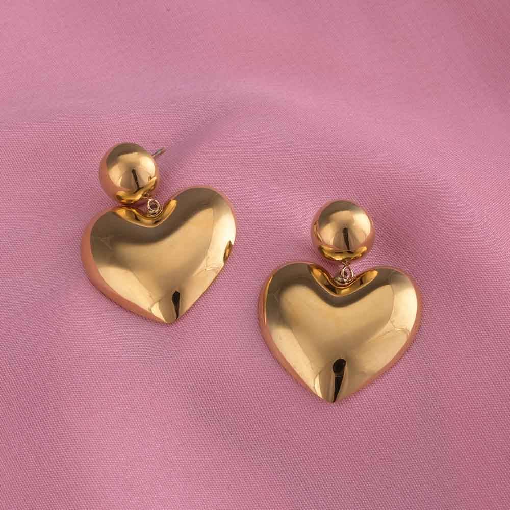 Heart Of Gold Drop Earrings : PMW01ER196