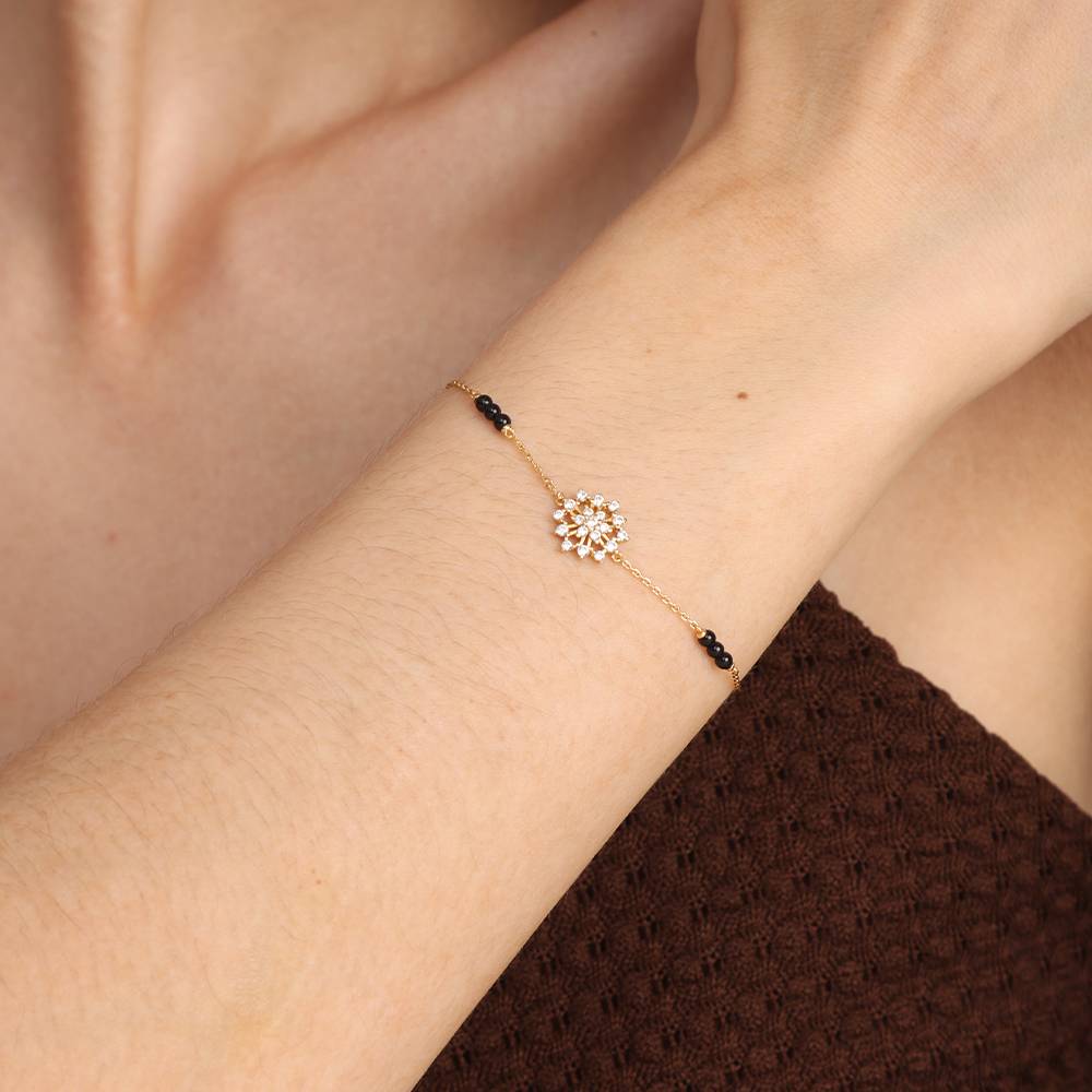 Stylish Mangalsutra Bracelet In Gold : PMW01MB008