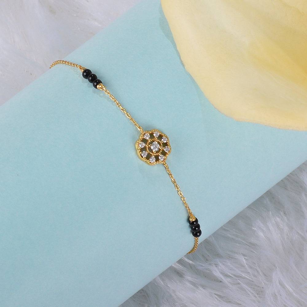 Gold-Plated Bracelet With Sparkling Stones : PMW01MB009