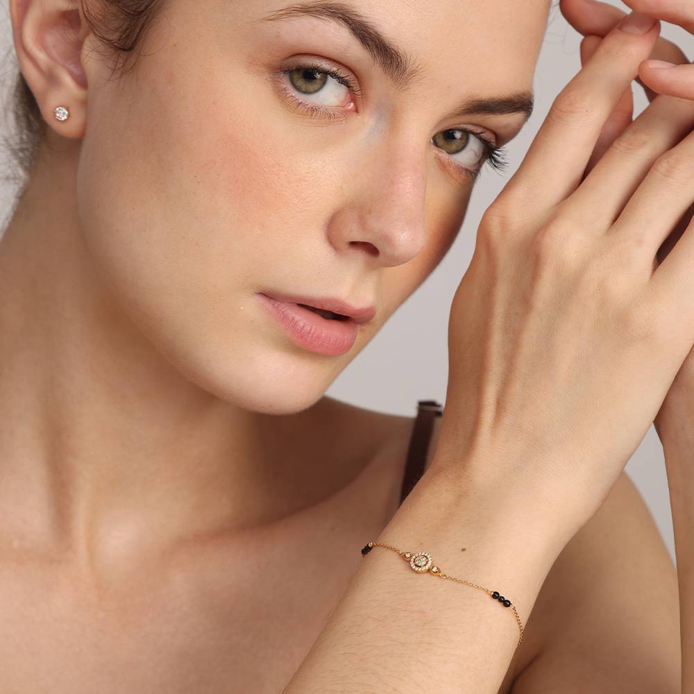 Chic Gold-Plated Zirconia Bracelet : PMW01MB013