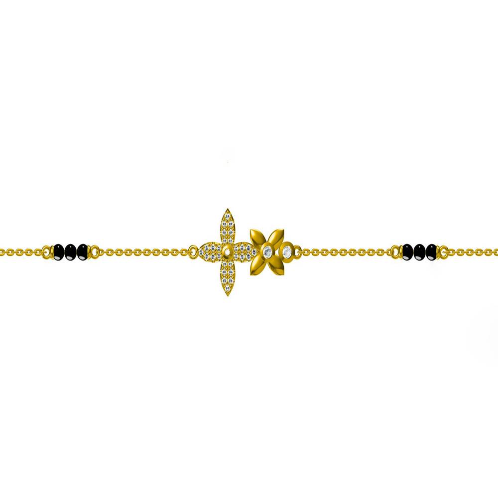 Gold-Plated Mangalsutra With Zirconia : PMW01MB016