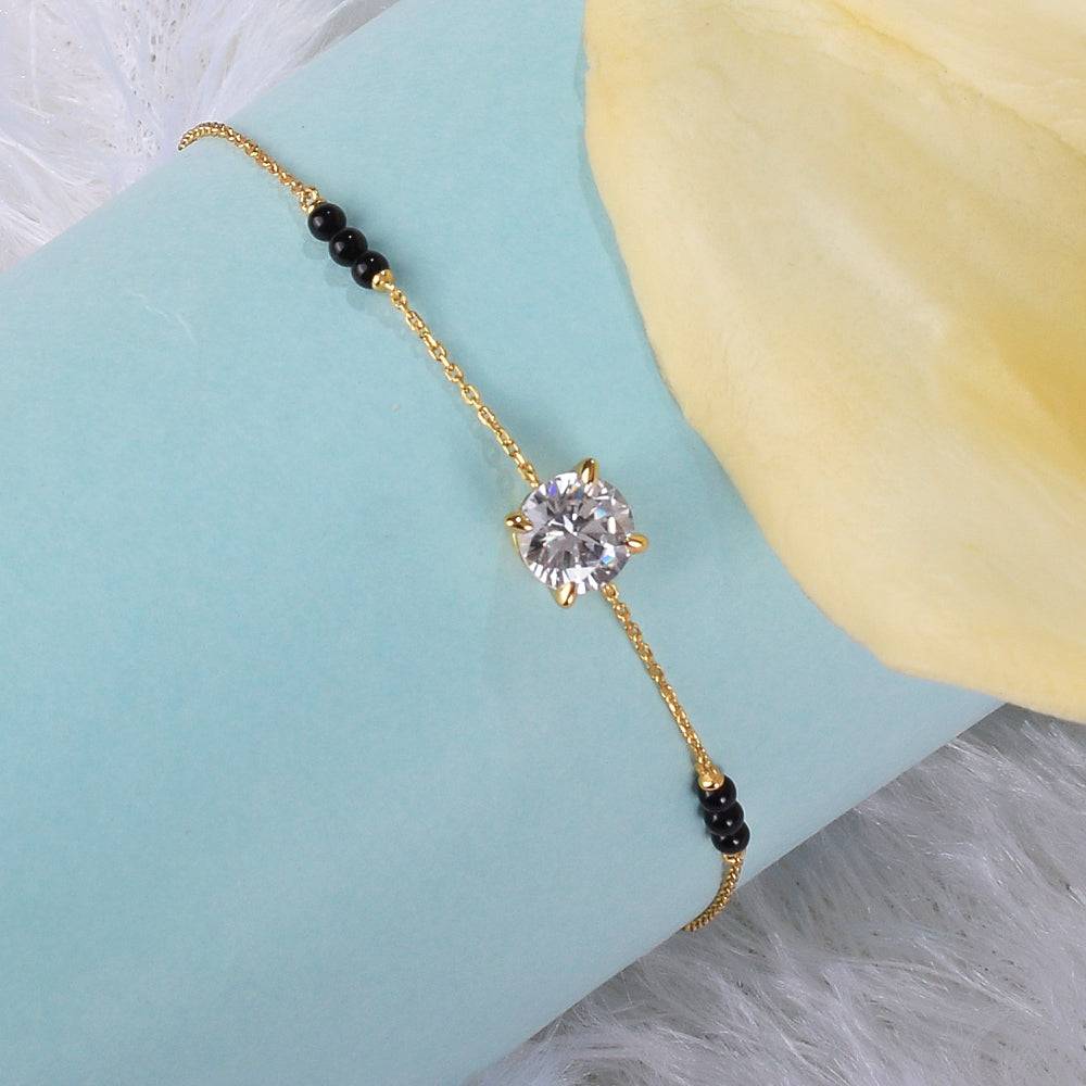 Gold Bracelet With Cubic Zirconia Accents : PMW01MB018