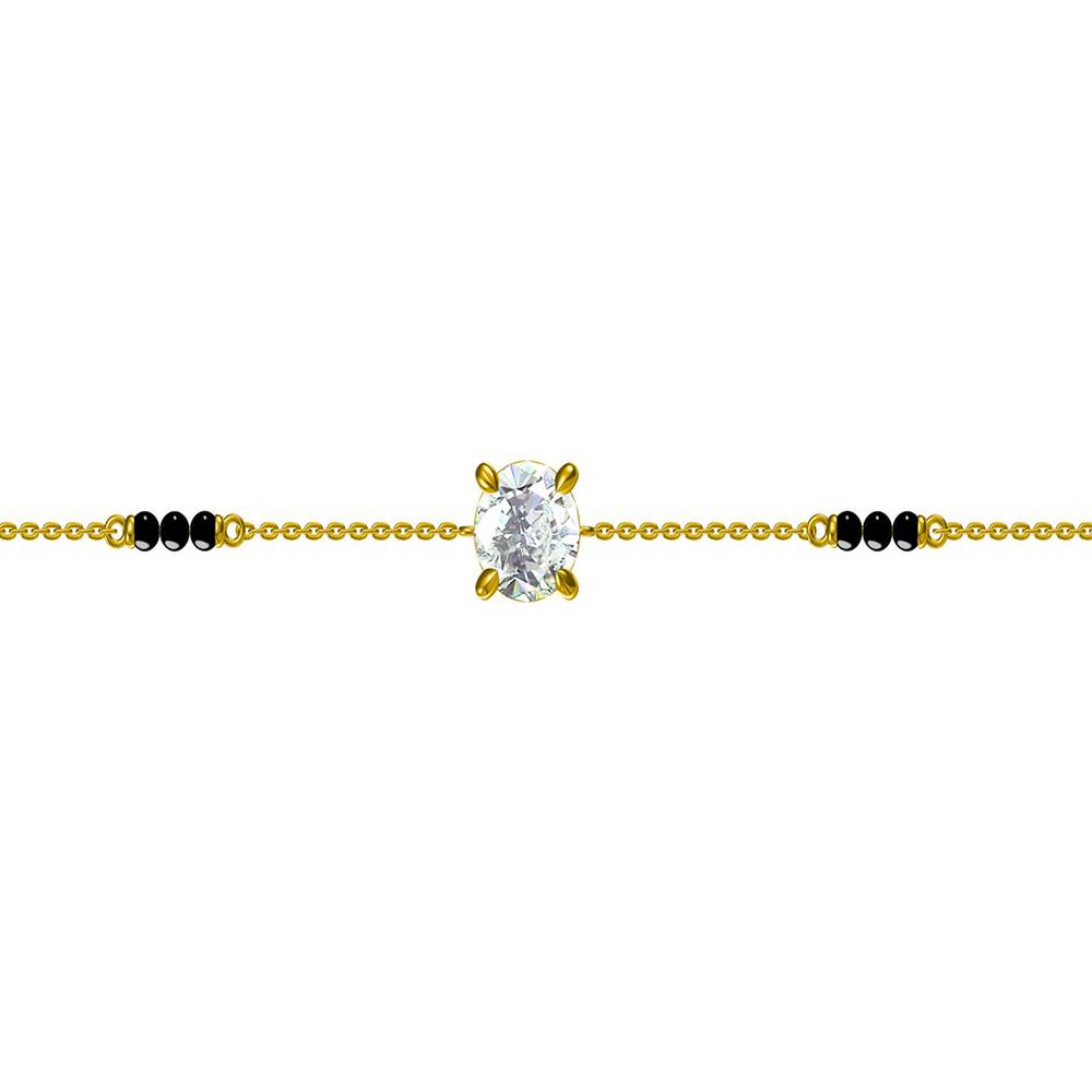 Gold Bracelet With Cubic Zirconia Accents : PMW01MB018