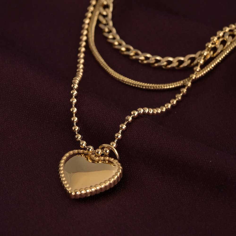 Gilded Affection Layered Necklace : PMW01NC009