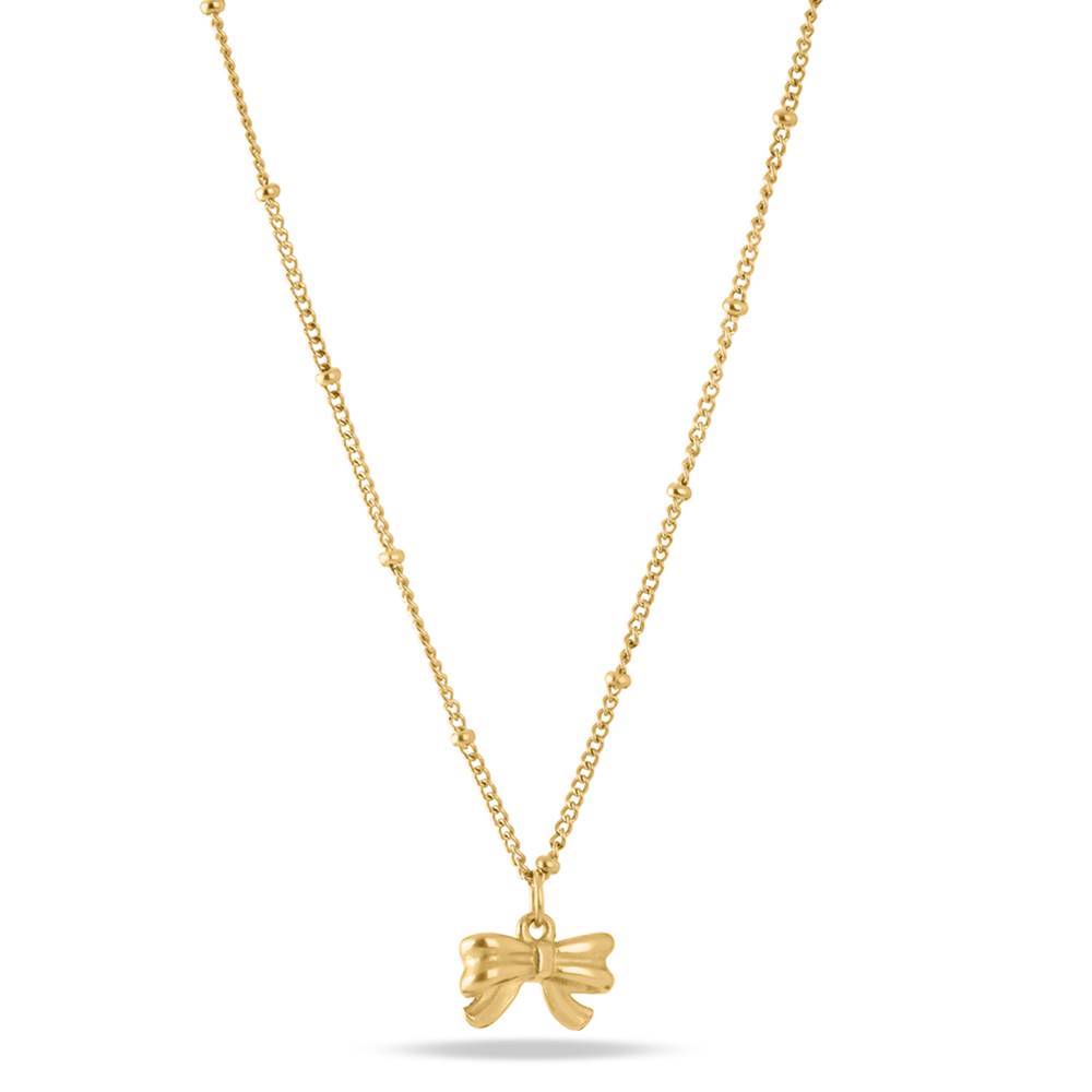 Gilded Bow Necklace : PMW01NC030