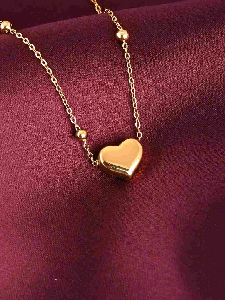 Chunky Heart Beaded Necklace : PMW01NC034