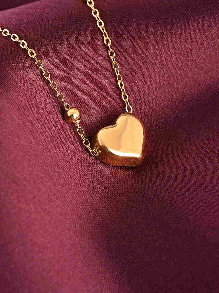 Chunky Heart Beaded Necklace : PMW01NC034