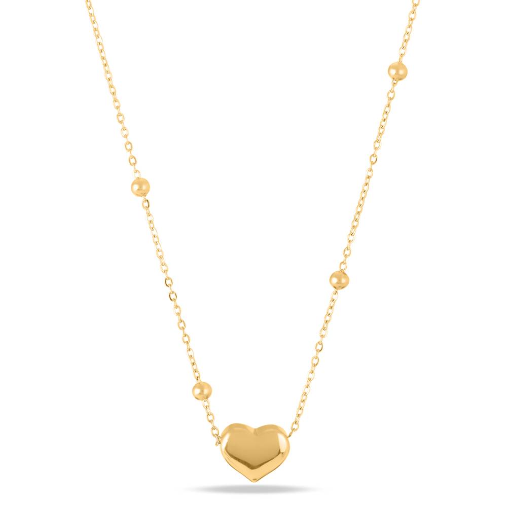 Chunky Heart Beaded Necklace : PMW01NC034