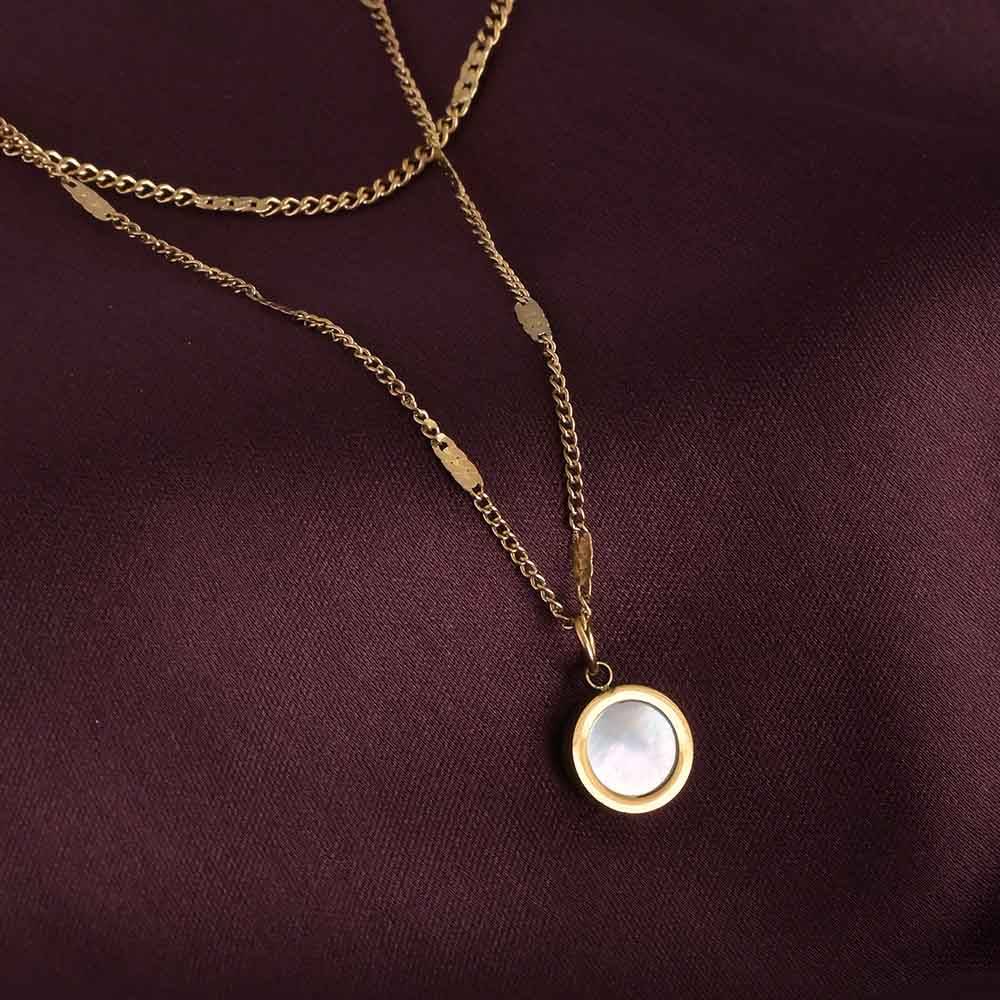 Moonstone Layered Necklace : PMW01NC037