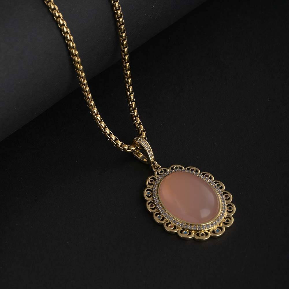 Opulent Morganite Necklace : PMW01NC053