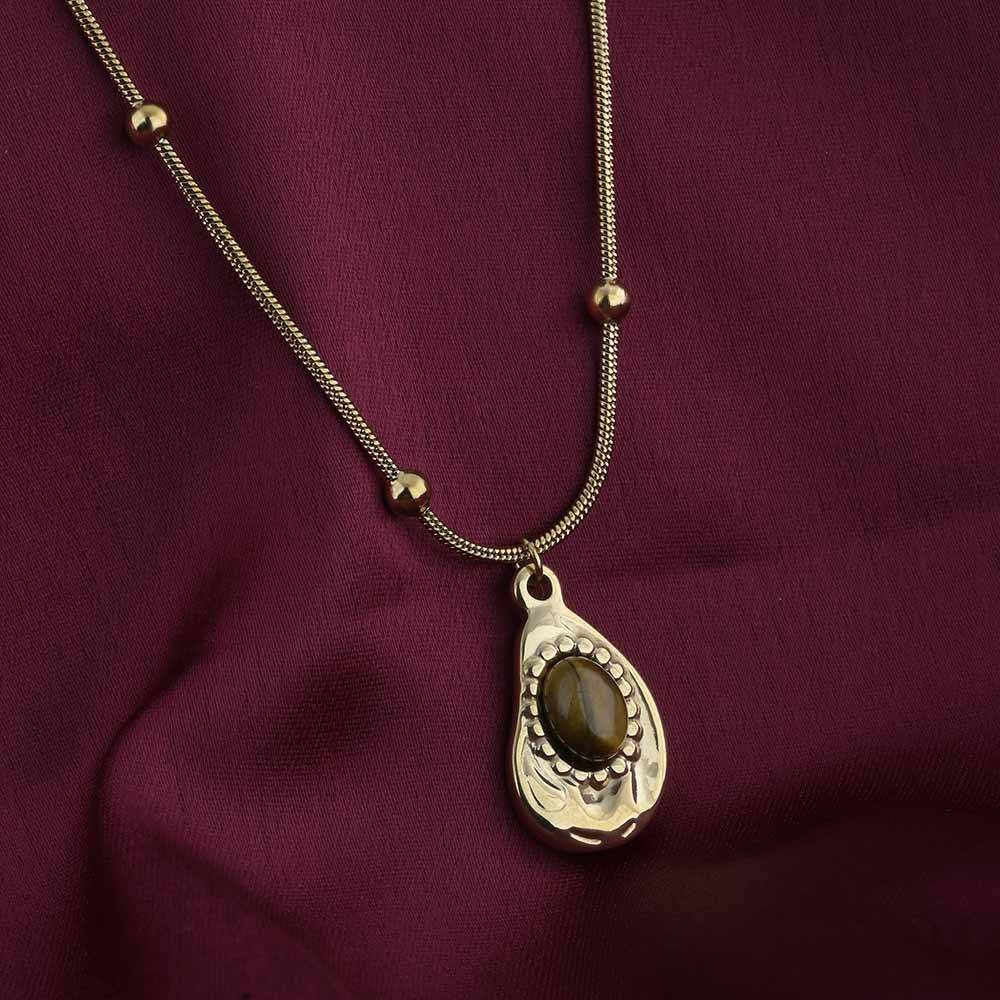 Unique Gold Bead Necklace : PMW01NC064