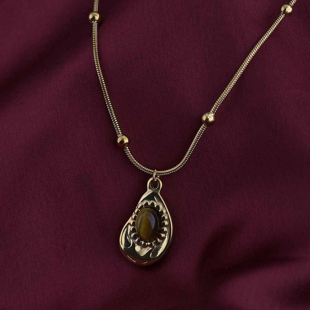 Unique Gold Bead Necklace : PMW01NC064