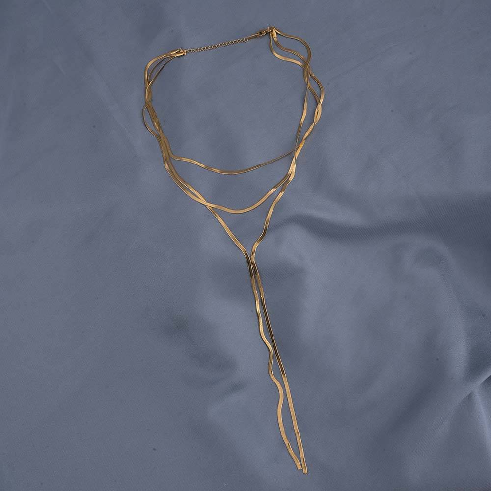 Multi-Stand Gold Necklace : PMW01NC072