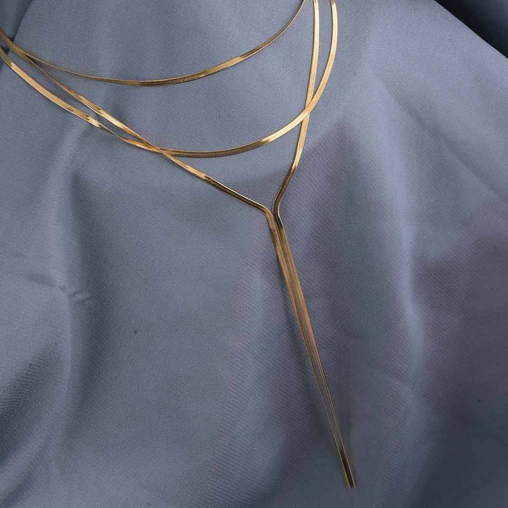 Multi-Stand Gold Necklace : PMW01NC072