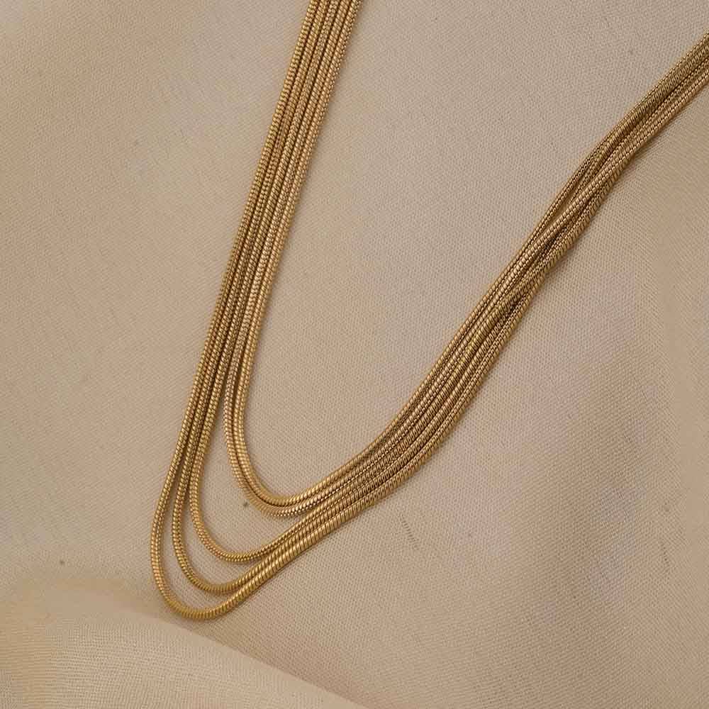 Golden Layers Chain Necklace : PMW01NC080