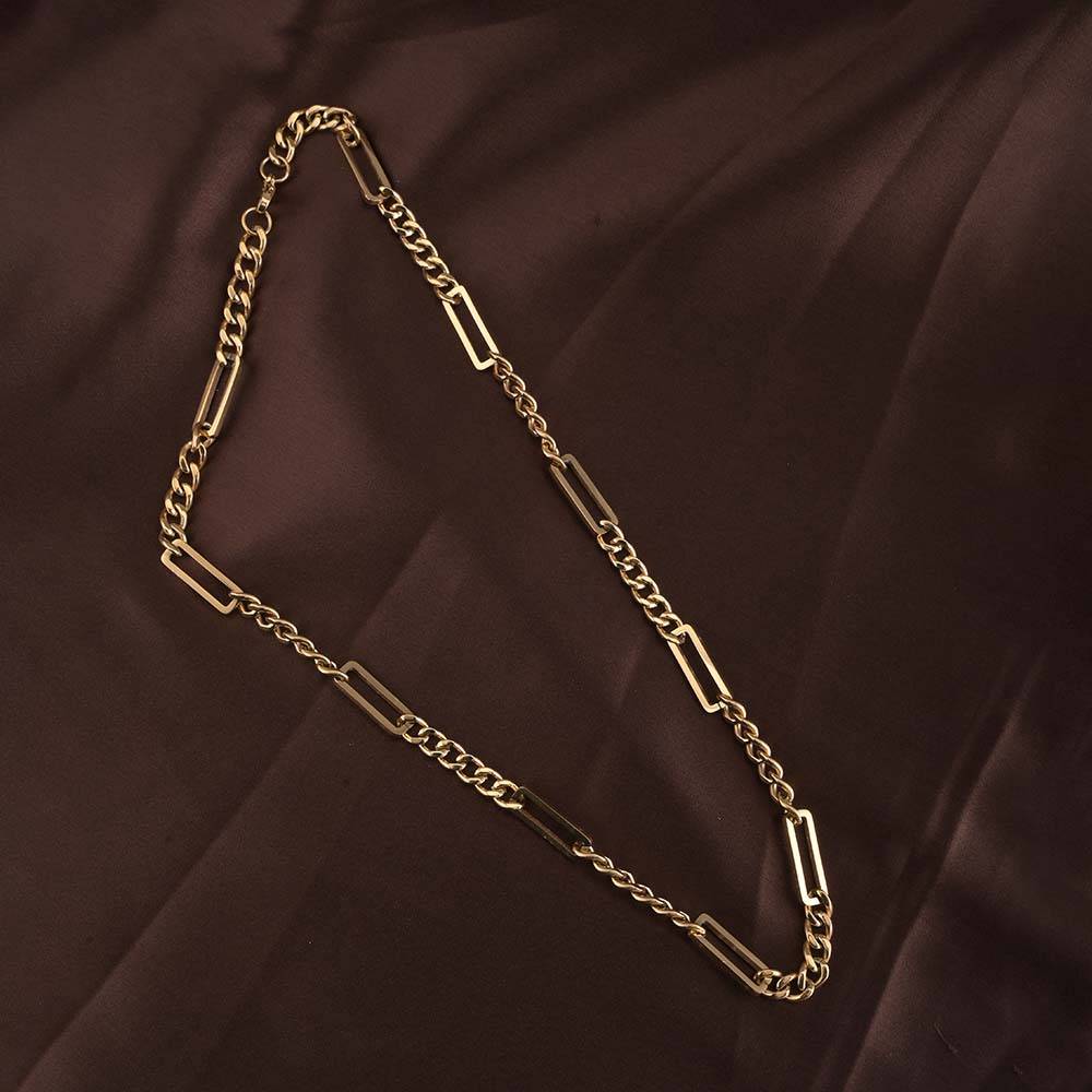 Solid Gold Chain With Box Link : PMW01NC081