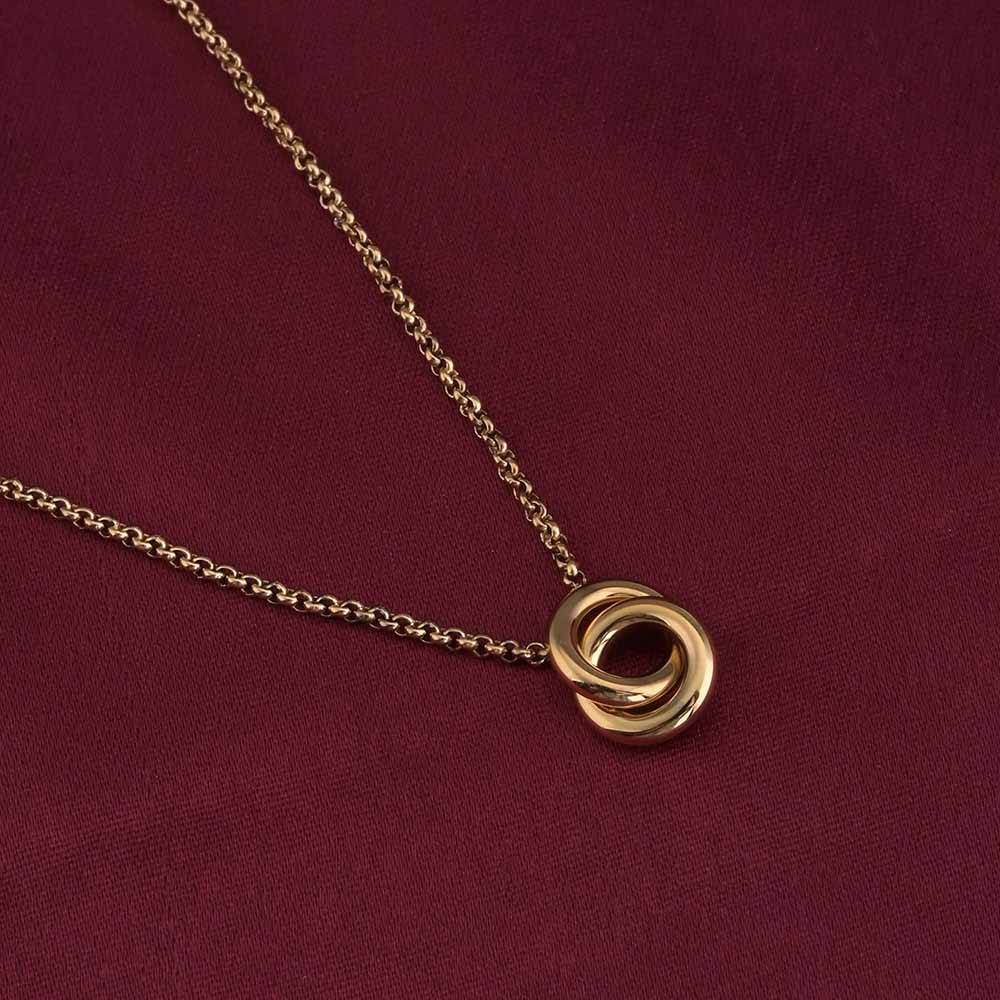Interlock Gold Chain Necklace : PMW01NC082