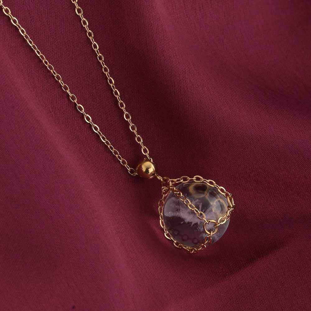Crystal Eye Catching Chain Necklace : PMW01NC086