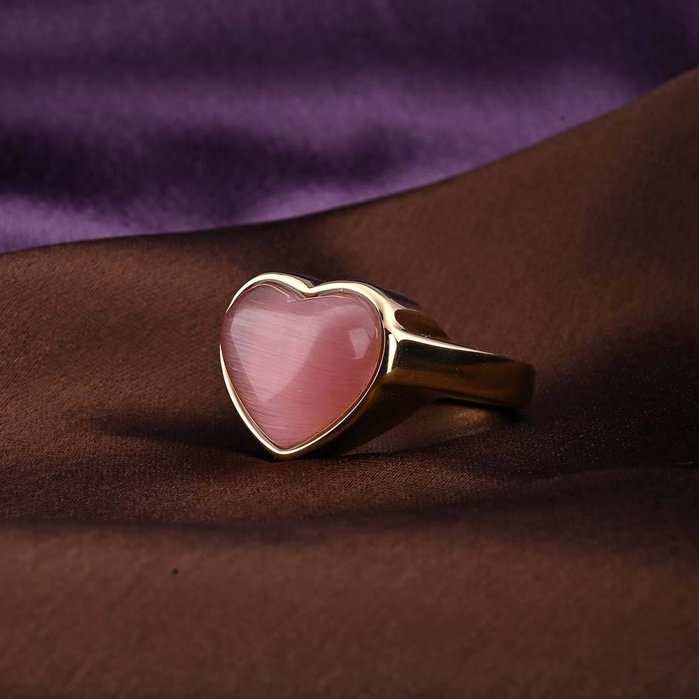 Delicate Stone Heart Ring : PMW01RG006