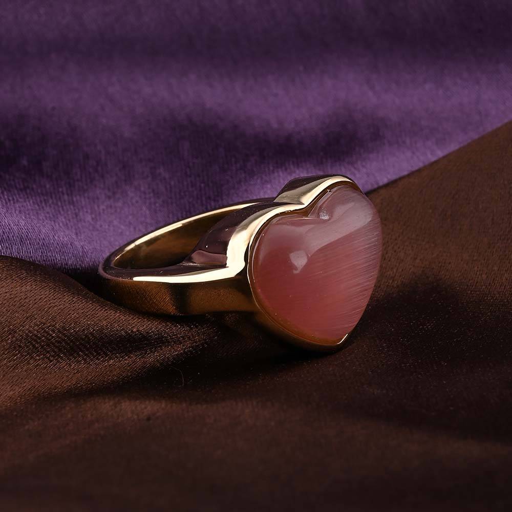 Delicate Stone Heart Ring : PMW01RG006