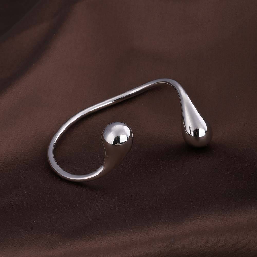 Unique Curved Silver Cuff Bracelet : PMW02BR012