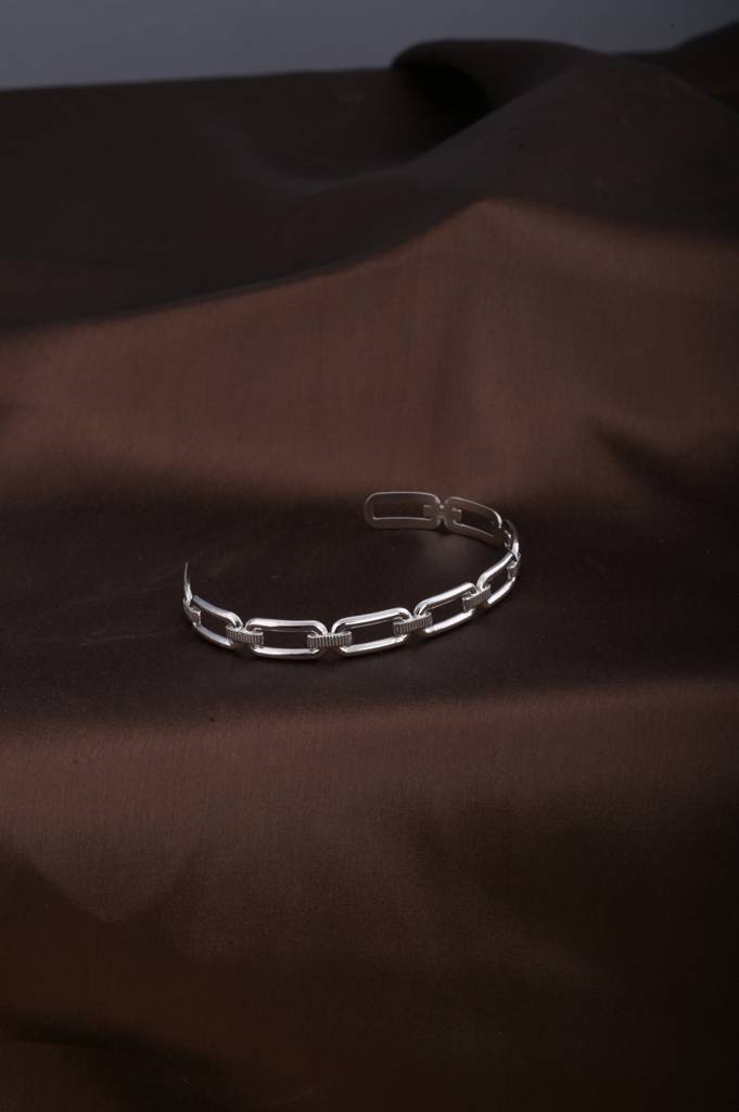 Minimalist Silver Link Bracelet : PMW02BR013