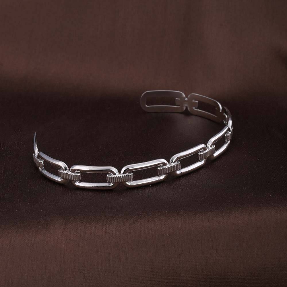 Minimalist Silver Link Bracelet : PMW02BR013