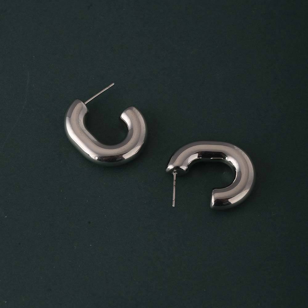 Modern Halo Earrings | Silver : PMW02ER014