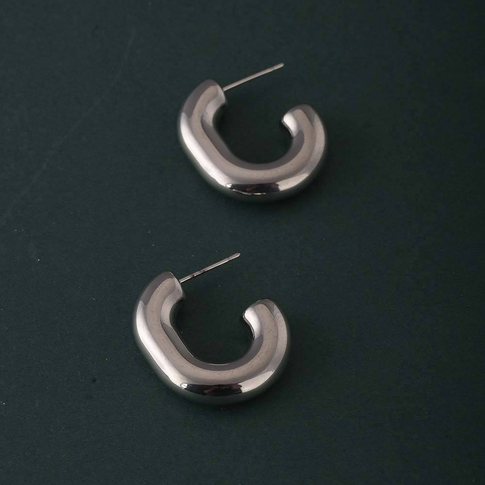 Modern Halo Earrings | Silver : PMW02ER014