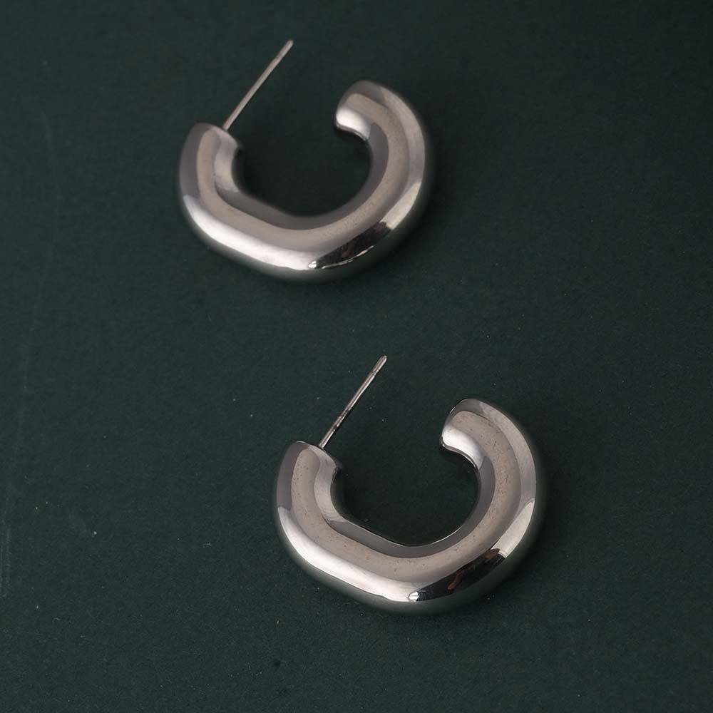 Modern Halo Earrings | Silver : PMW02ER014