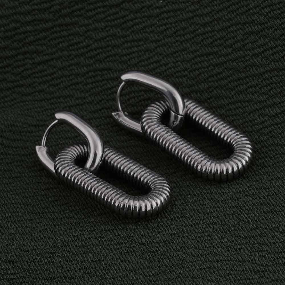 Silver Coil Drop Earrings : PMW02ER023