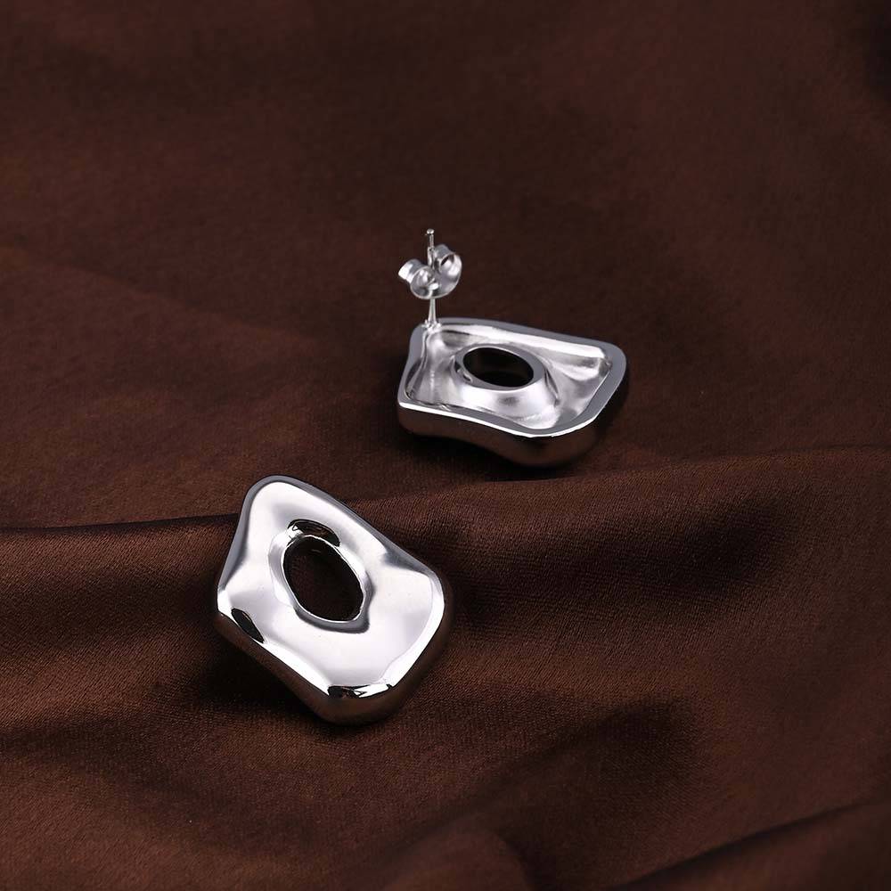 Silver Statement Stud Earrings : PMW02ER029