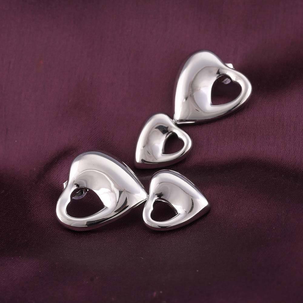 Elegant Heart Charms Drop Earrings : PMW02ER031