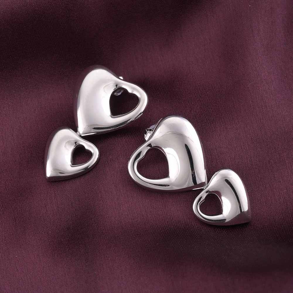 Elegant Heart Charms Drop Earrings : PMW02ER031