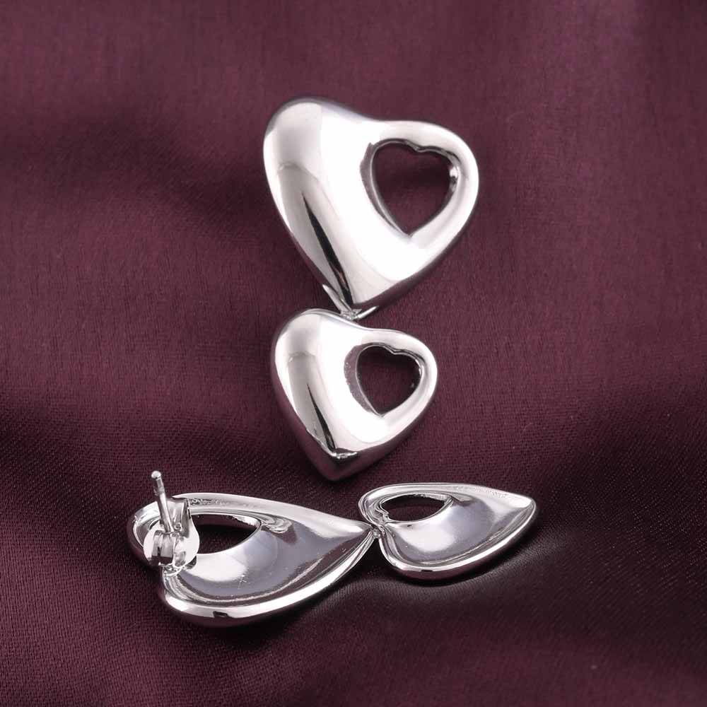 Elegant Heart Charms Drop Earrings : PMW02ER031