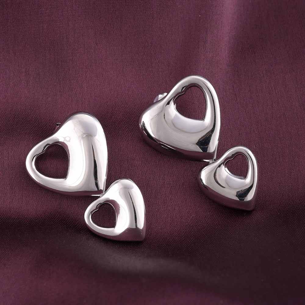 Elegant Heart Charms Drop Earrings : PMW02ER031