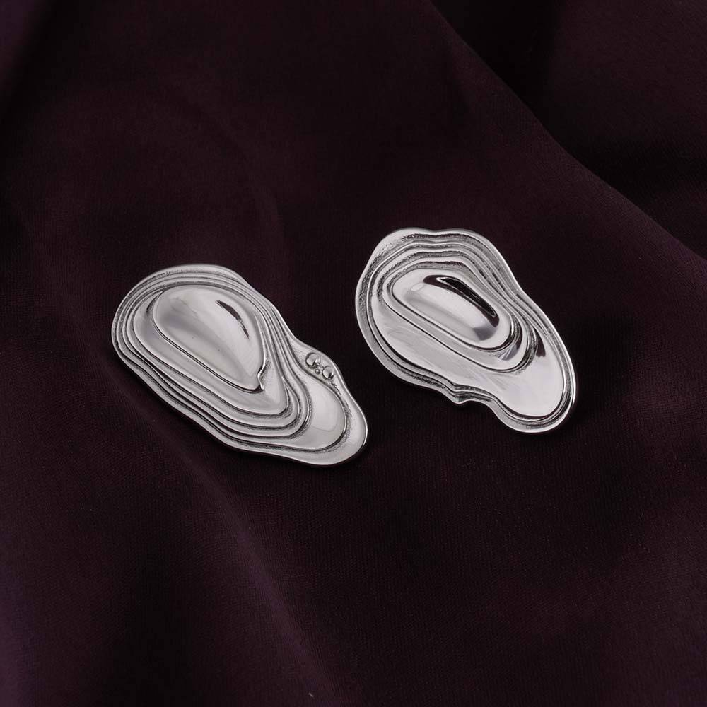 Abstract Ripple Stud Earrngs : PMW02ER041