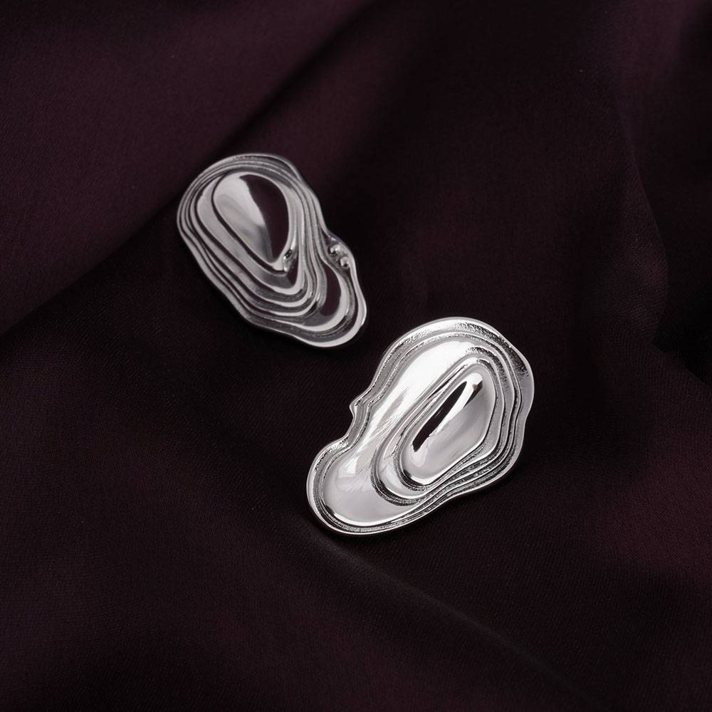 Abstract Ripple Stud Earrngs : PMW02ER041