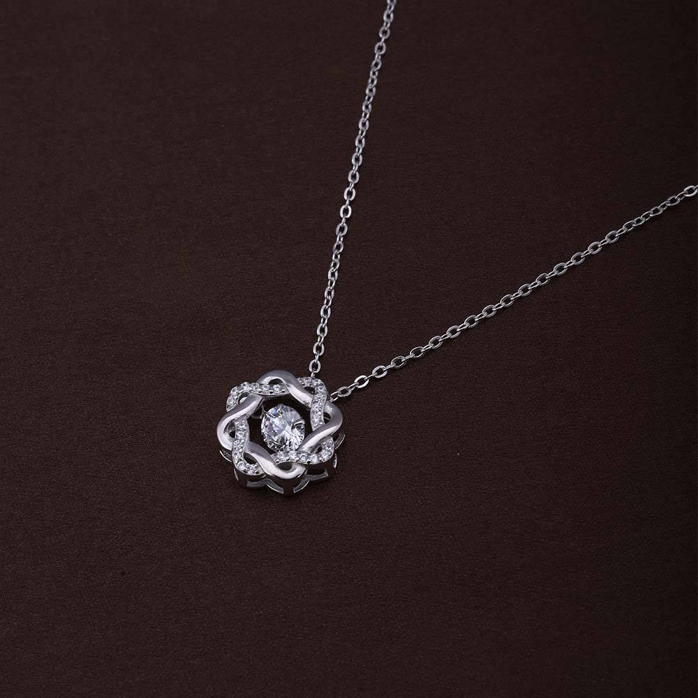 Dazzling Floral Stone Studded Necklace : PMW02NC010