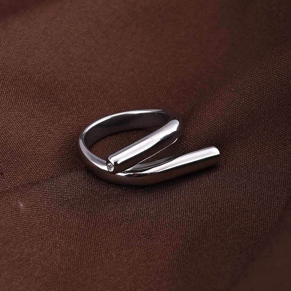 Sleek Silver Band Ring : PMW02RG001