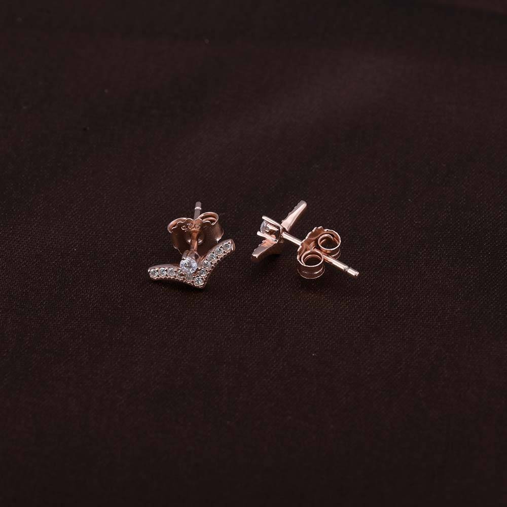 Starlit Elegance Studs | Rose Gold : PMW03ER004