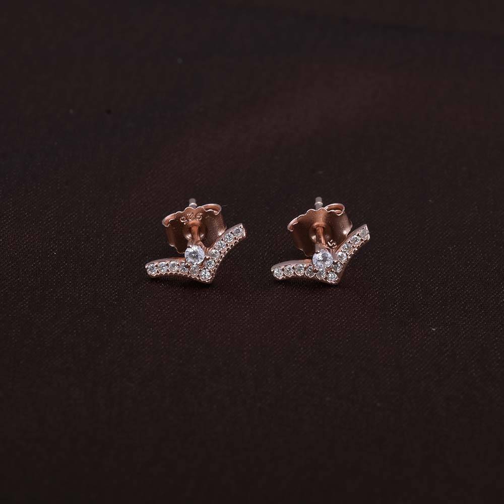 Starlit Elegance Studs | Rose Gold : PMW03ER004