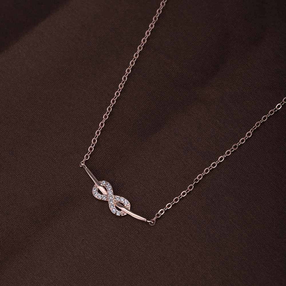 Starlit Infinity Necklace | Rose Gold : PMW03NC012