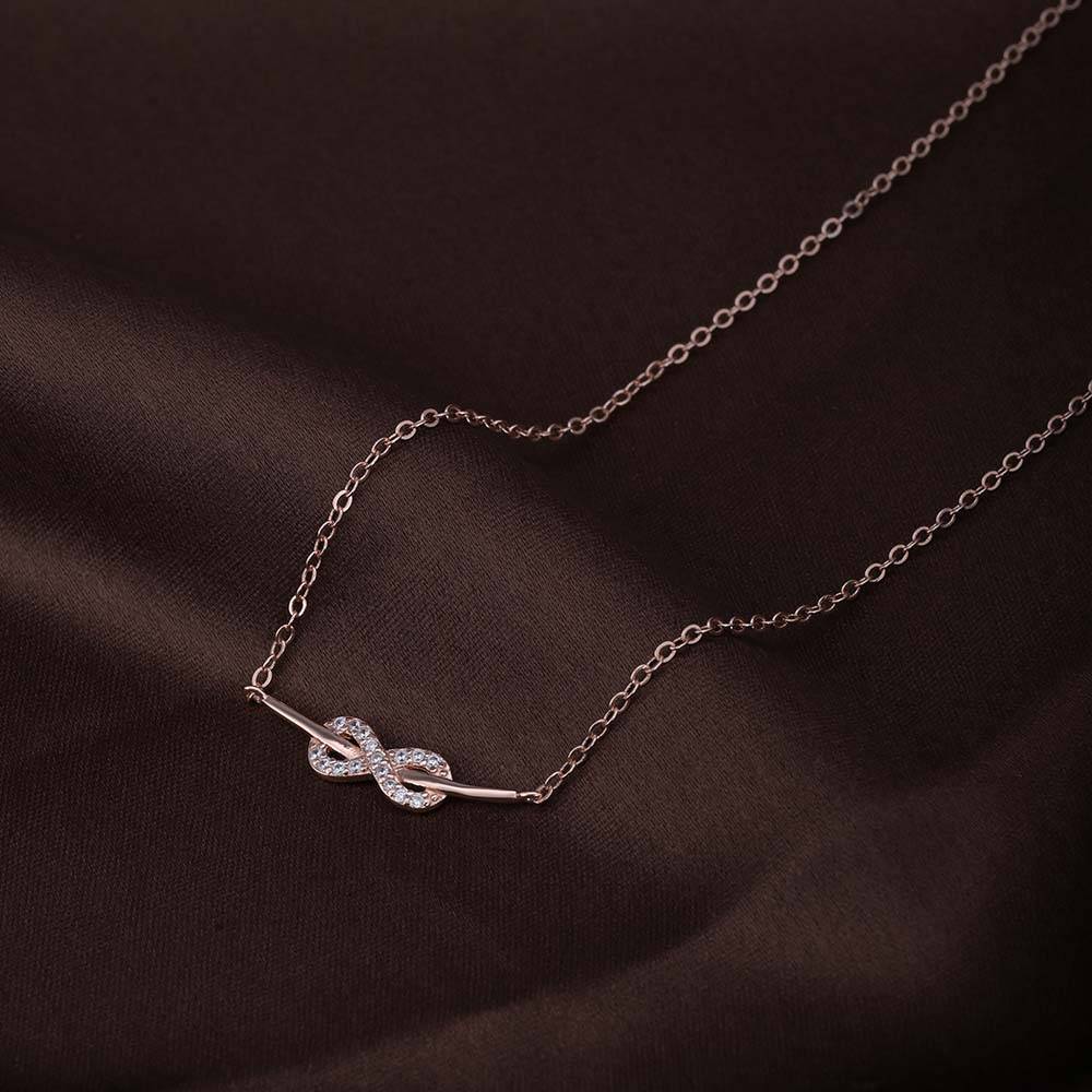 Starlit Infinity Necklace | Rose Gold : PMW03NC012