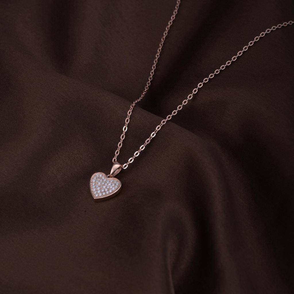 Starlit Heart Necklace | Rose Gold : PMW03NC014
