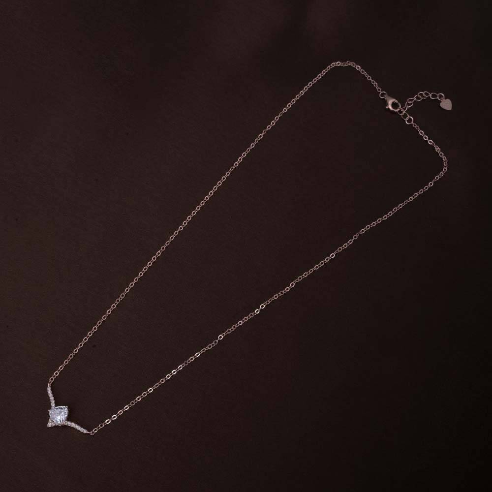 Vow Solitaire Necklace | Rose Gold : PMW03NC018