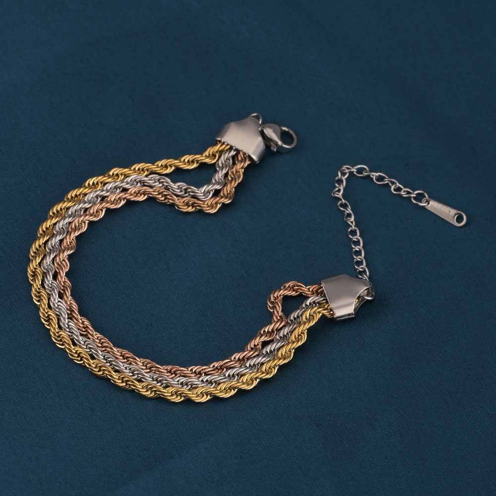 Metallic Mix Twisted Chain Bracelet Metallic Mix Twisted Chain