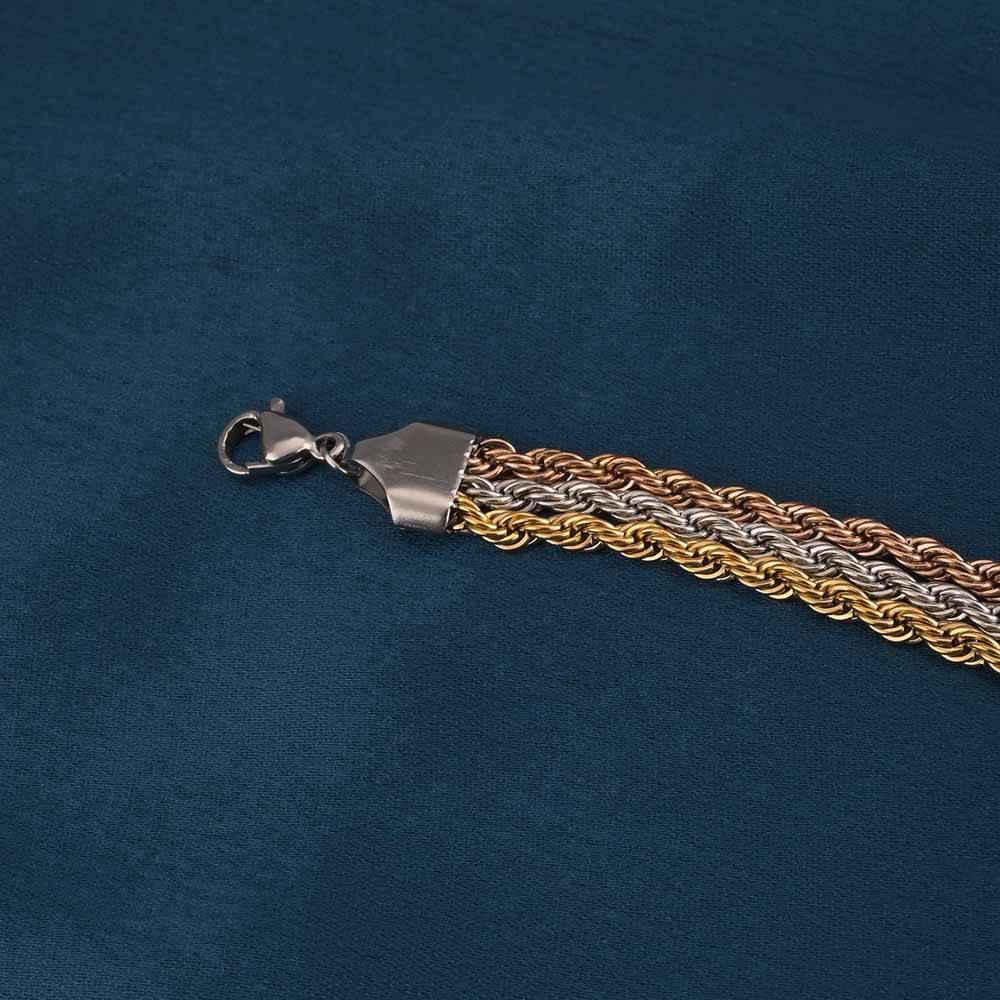 Metallic Mix Twisted Chain Bracelet : PMW04BR001