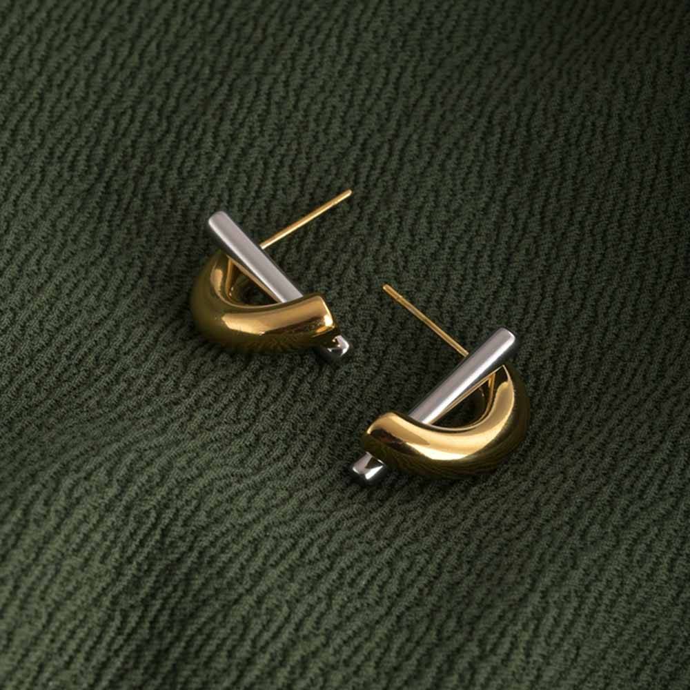 Bi-Metal Fusion Earrings : PMW04ER001