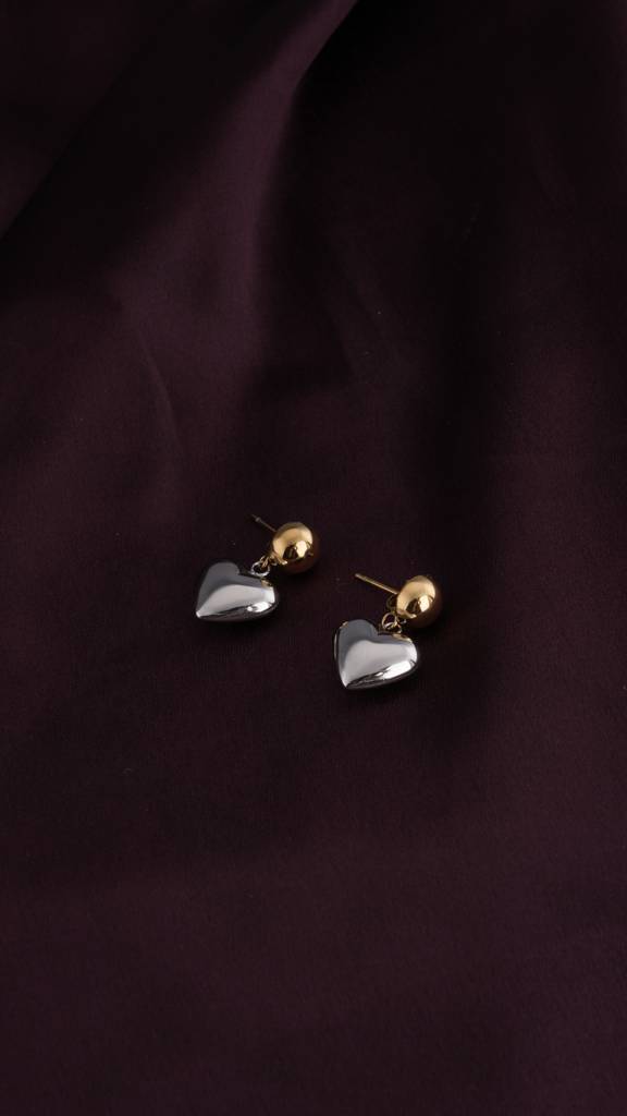 Elegant Heart Drop Earrings : PMW04ER011